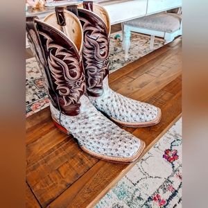 Nocona Genuine Ostrich Leather Boots